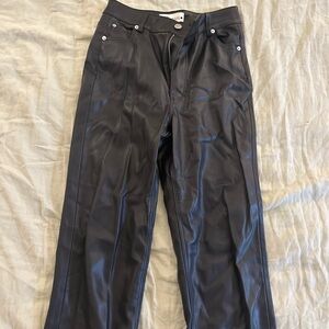 Zara Black Faux Leather Pants
